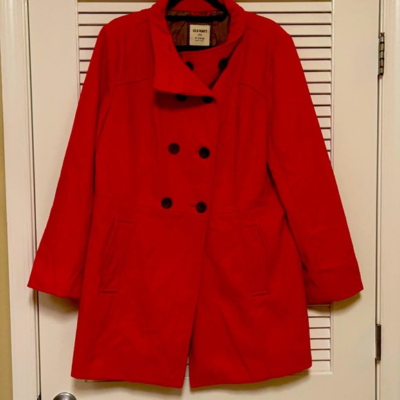 Old Navy Jackets & Blazers - Old Navy Orange Peacoat